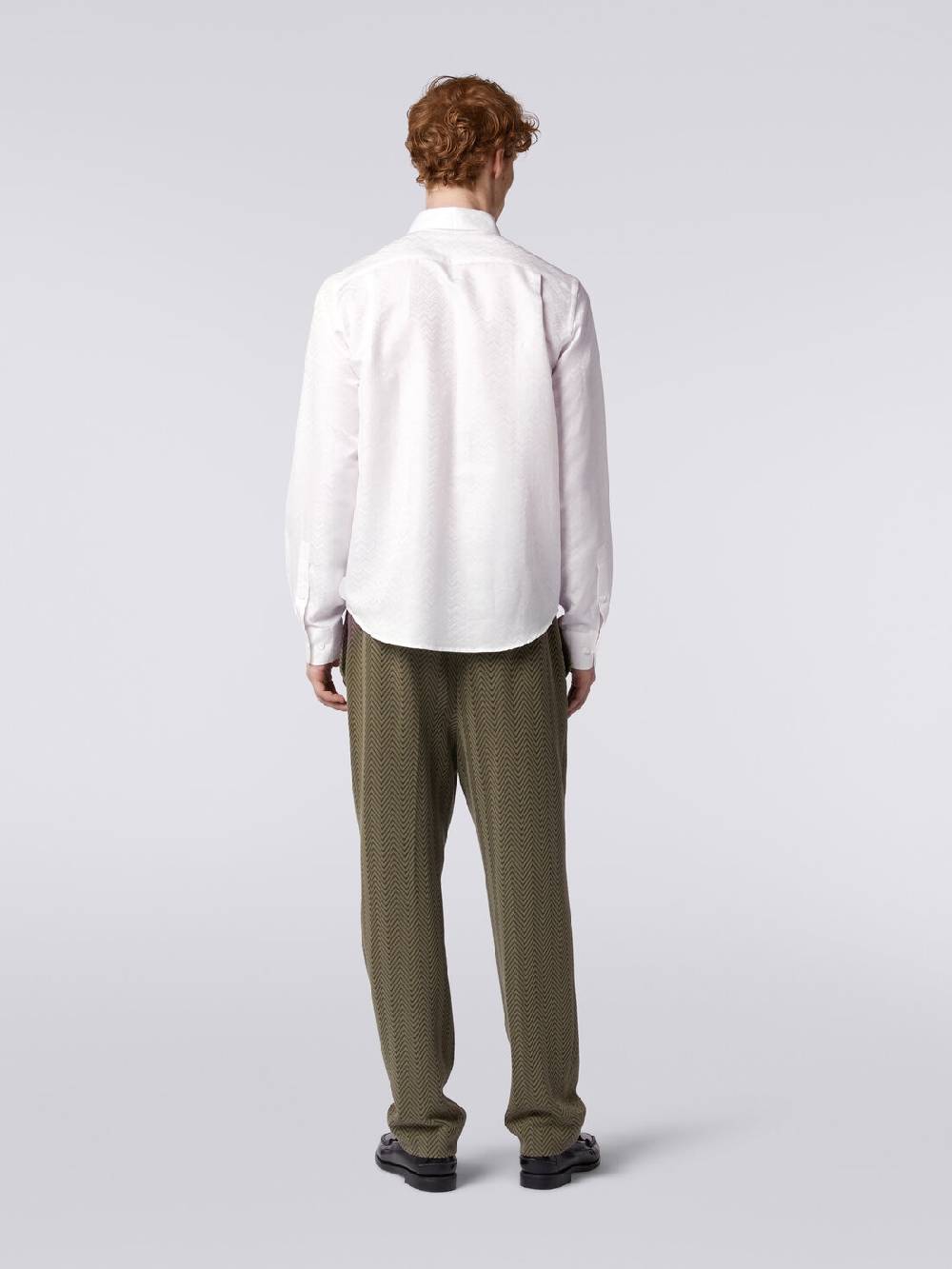 Missoni Camicia a maniche lunghe in misto cotone con motivo zig zag Online