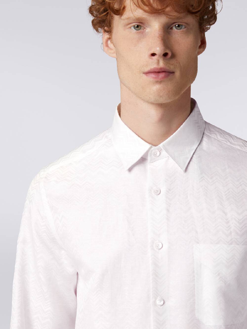 Missoni Camicia a maniche lunghe in misto cotone con motivo zig zag Online