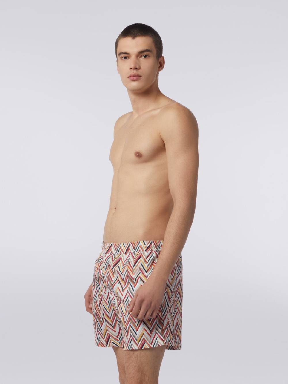 Missoni Boxer mare con stampa zig zag effetto spennellate Saldi