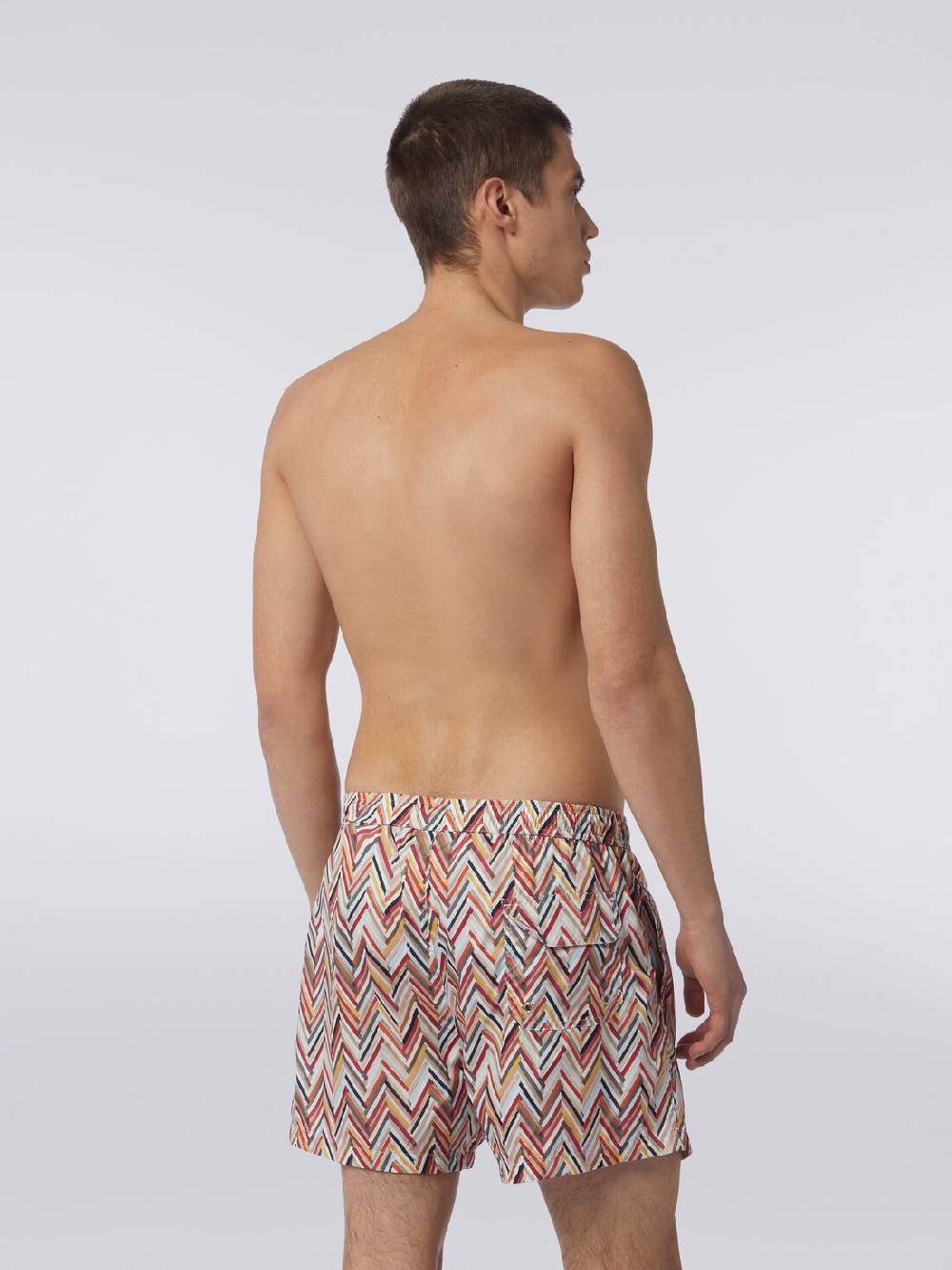 Missoni Boxer mare con stampa zig zag effetto spennellate Saldi