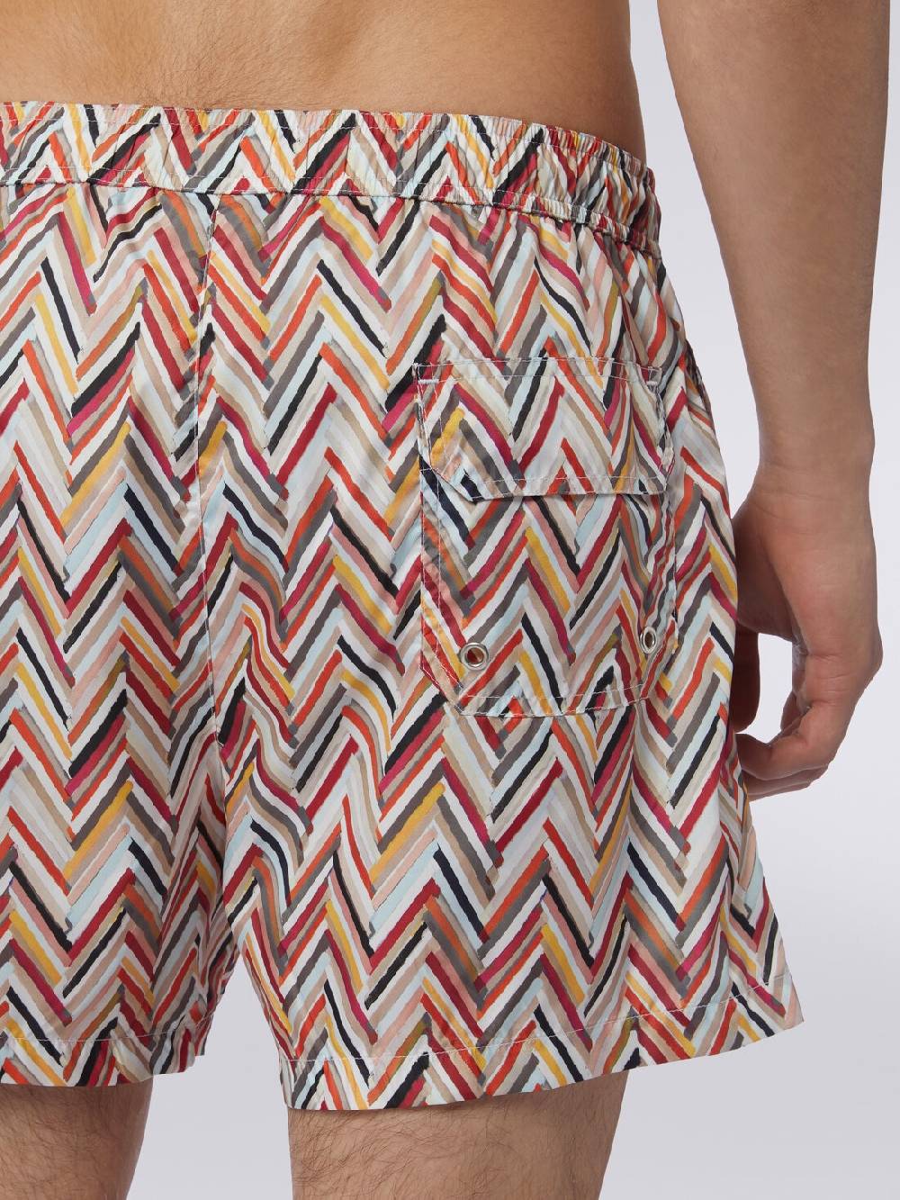 Missoni Boxer mare con stampa zig zag effetto spennellate Saldi