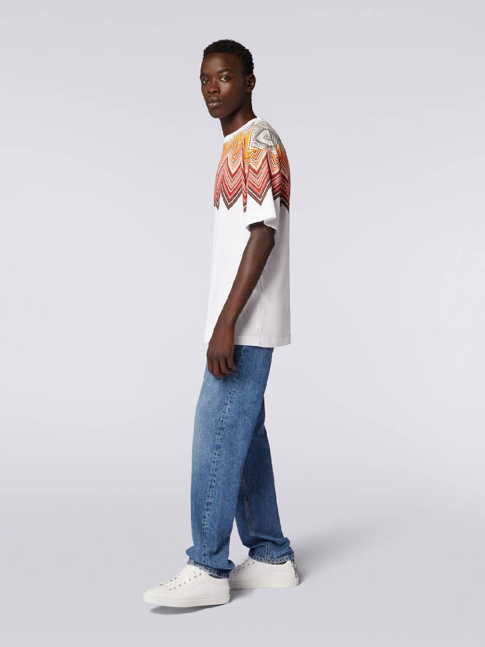Missoni T-shirt oversize in cotone con stampa macro zig zag Offerte
