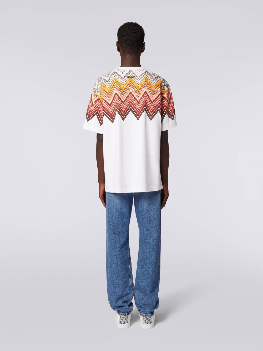 Missoni T-shirt oversize in cotone con stampa macro zig zag Offerte