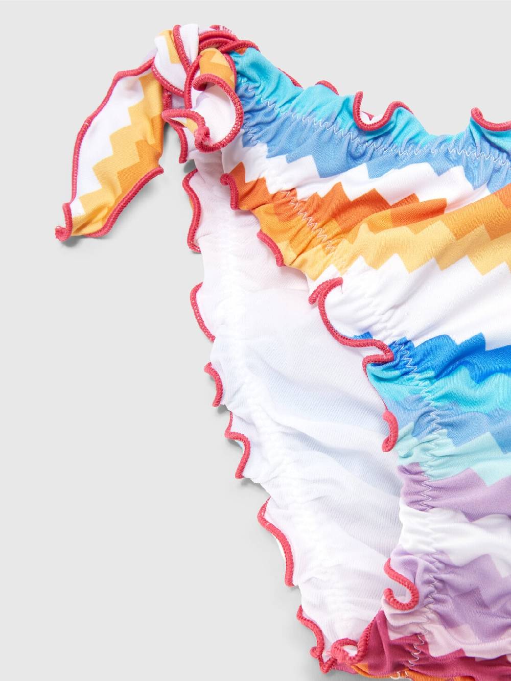 Missoni Bikini con motivo zig zag e logo Italia