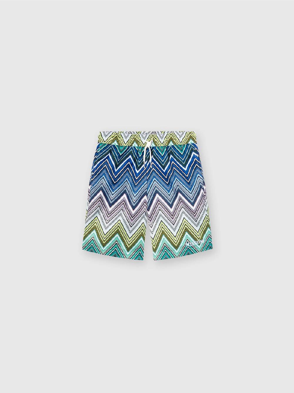 Missoni Boxer mare con motivo chevron e scritta logo Promozione