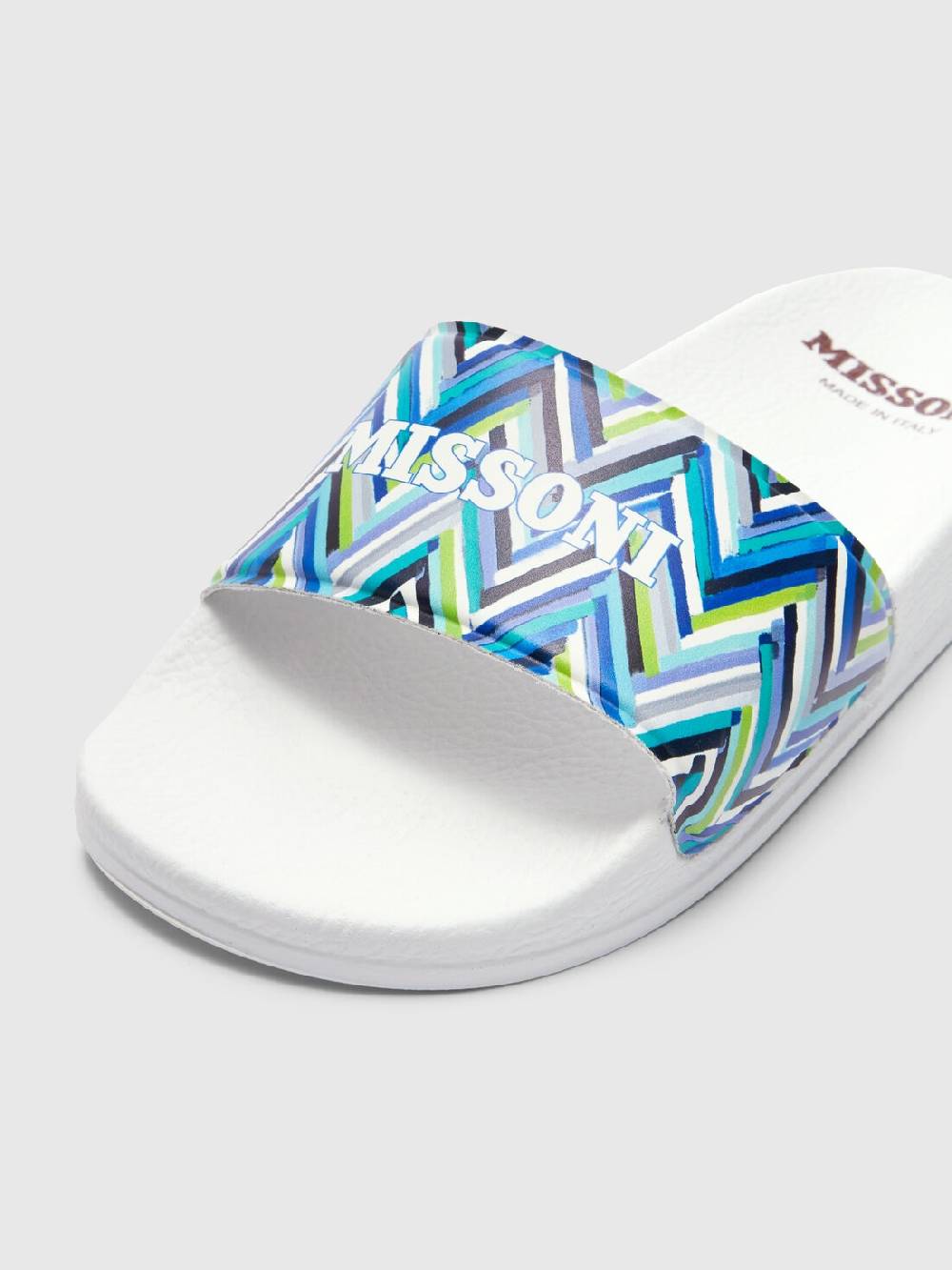 Missoni Ciabatte con motivo chevron e scritta logo Pezzi Unici