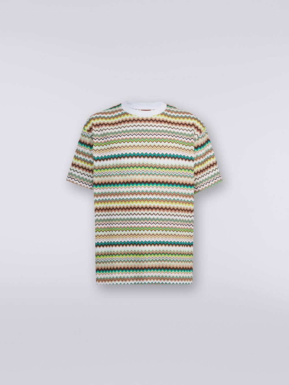 Missoni T-shirt oversize in cotone con stampa zig zag Prezzo Ridotto