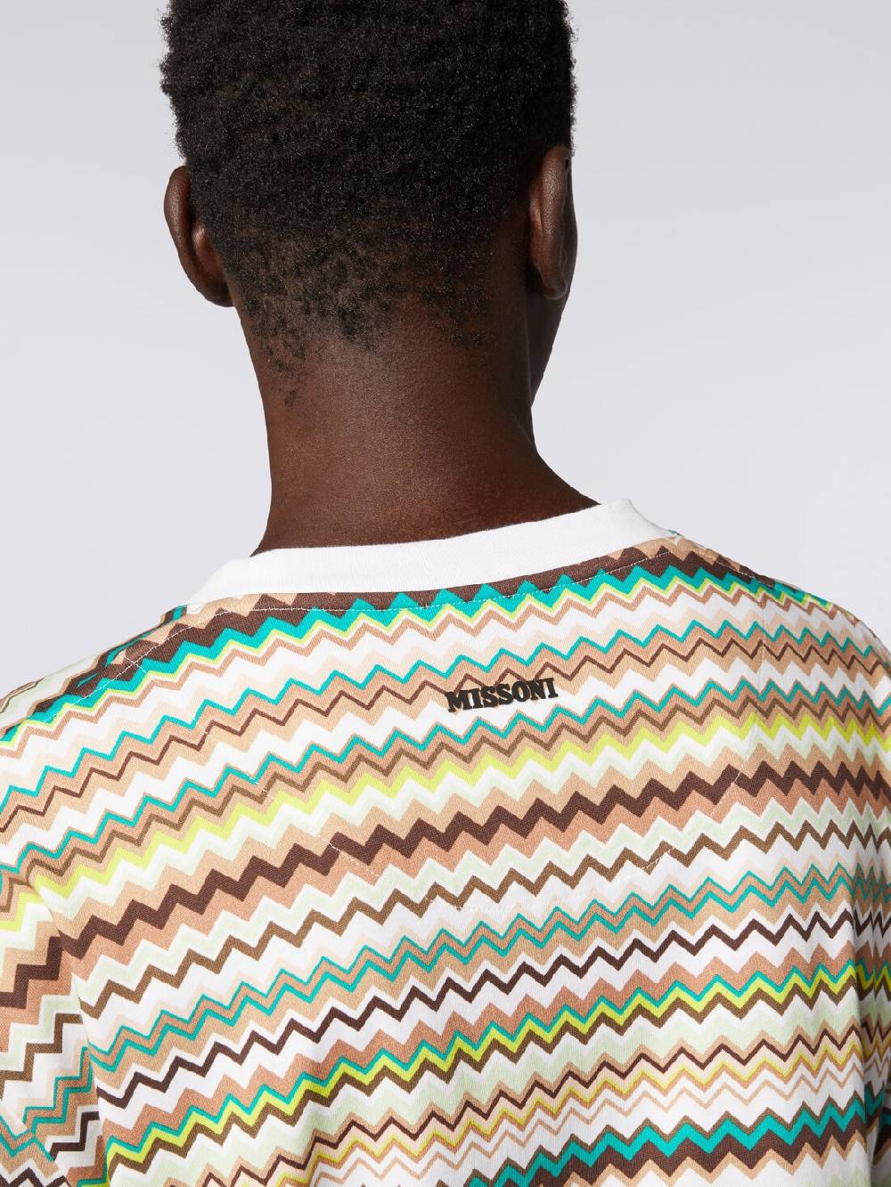 Missoni T-shirt oversize in cotone con stampa zig zag Prezzo Ridotto