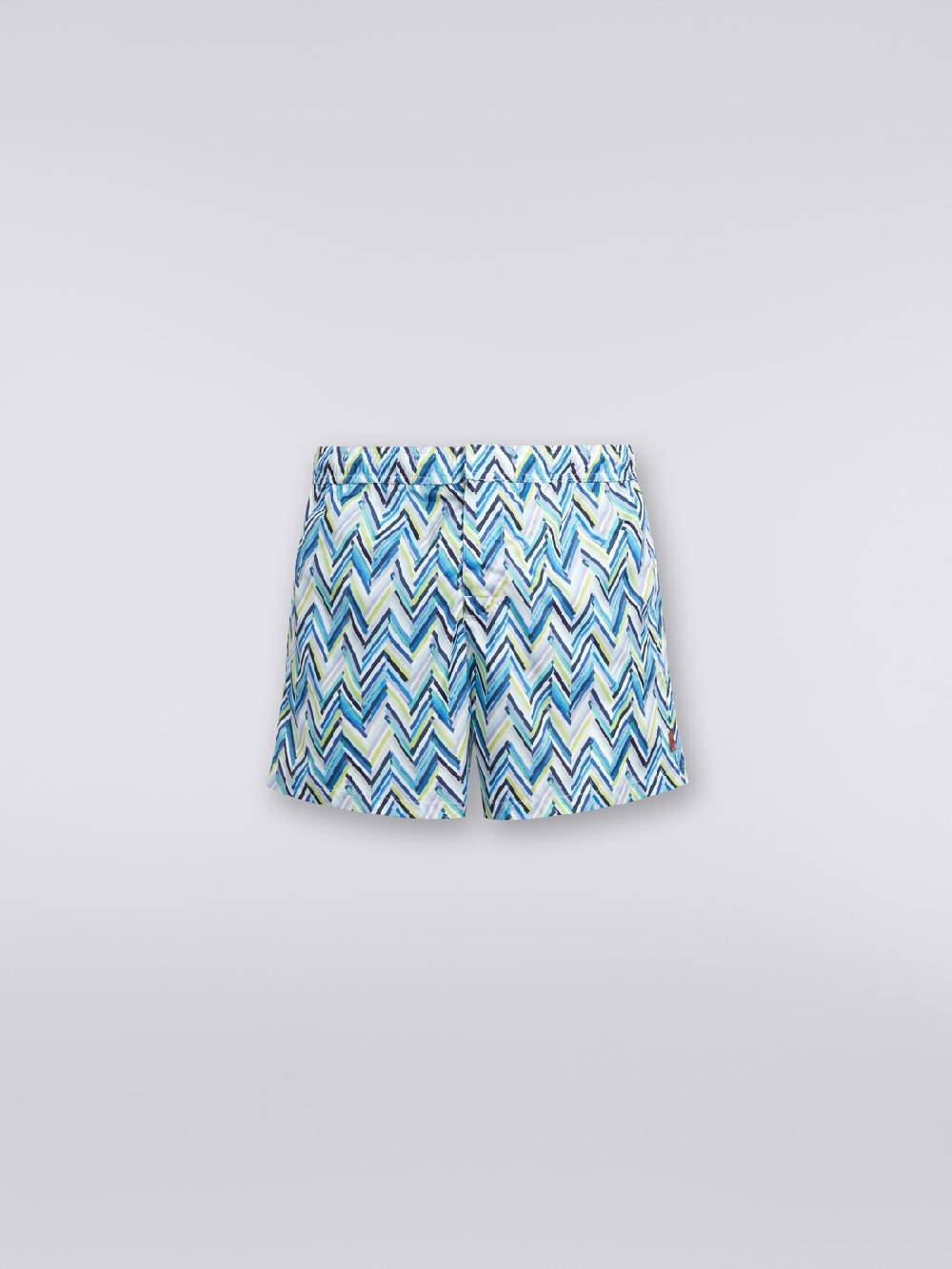 Missoni Boxer mare con stampa zig zag effetto spennellate Sottocosto