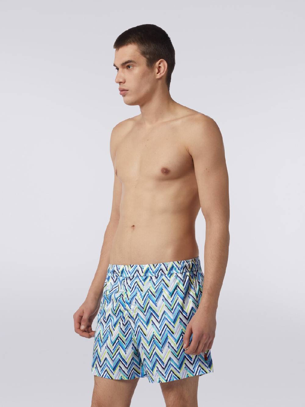 Missoni Boxer mare con stampa zig zag effetto spennellate Sottocosto
