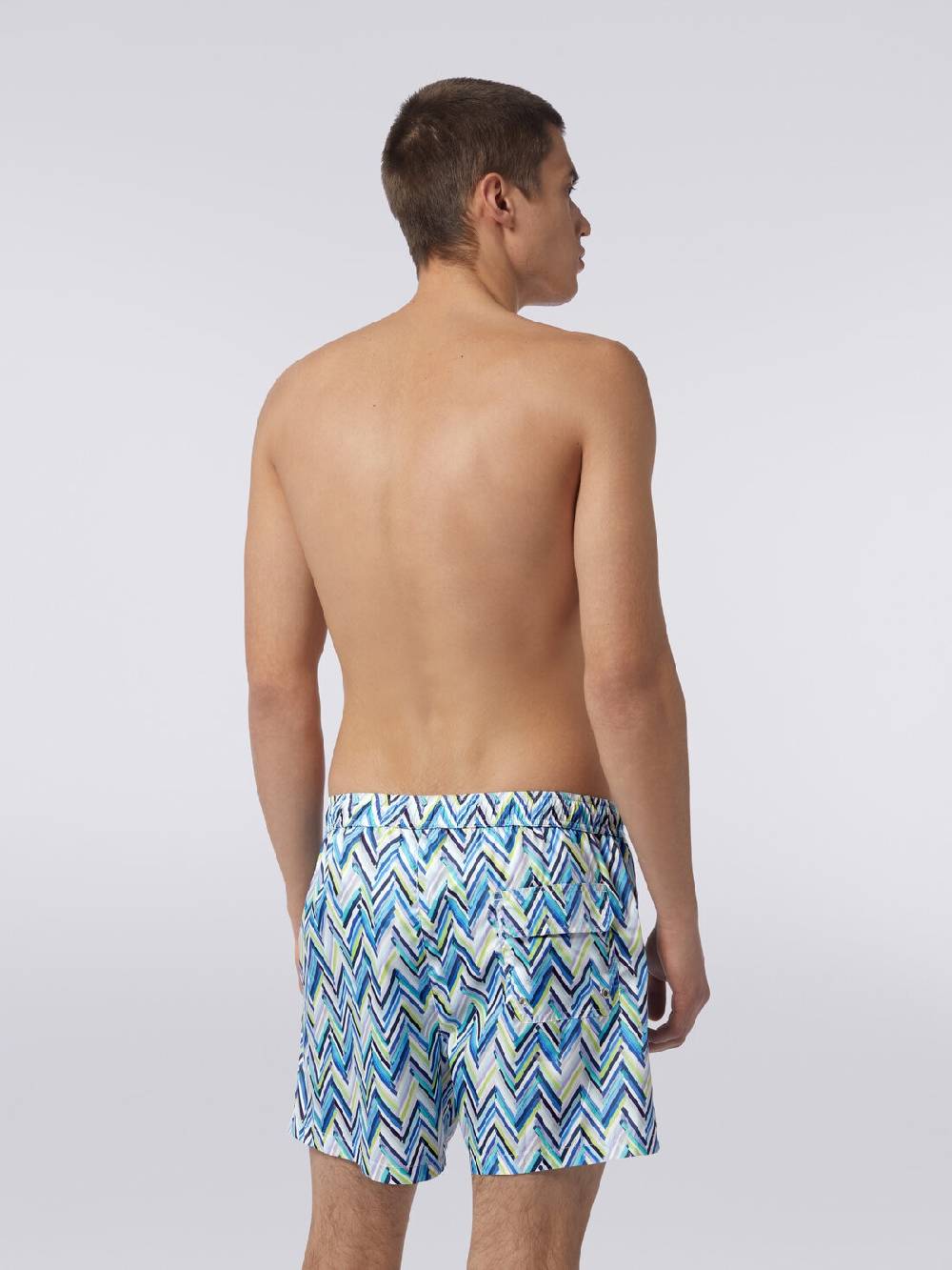 Missoni Boxer mare con stampa zig zag effetto spennellate Sottocosto