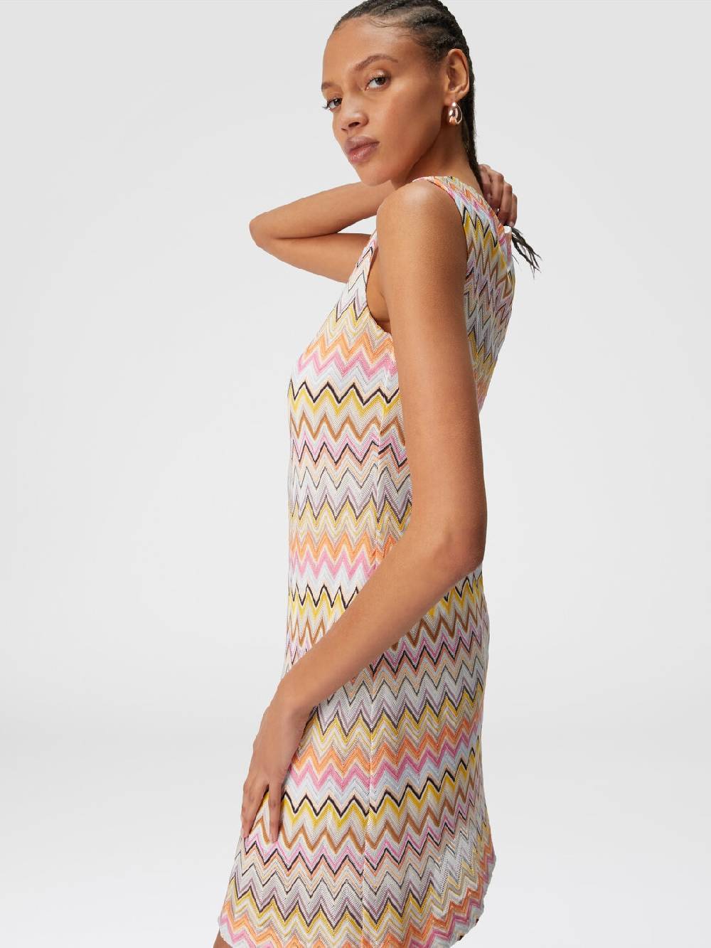 Missoni Mini-abito senza maniche in viscosa zig zag Saldi