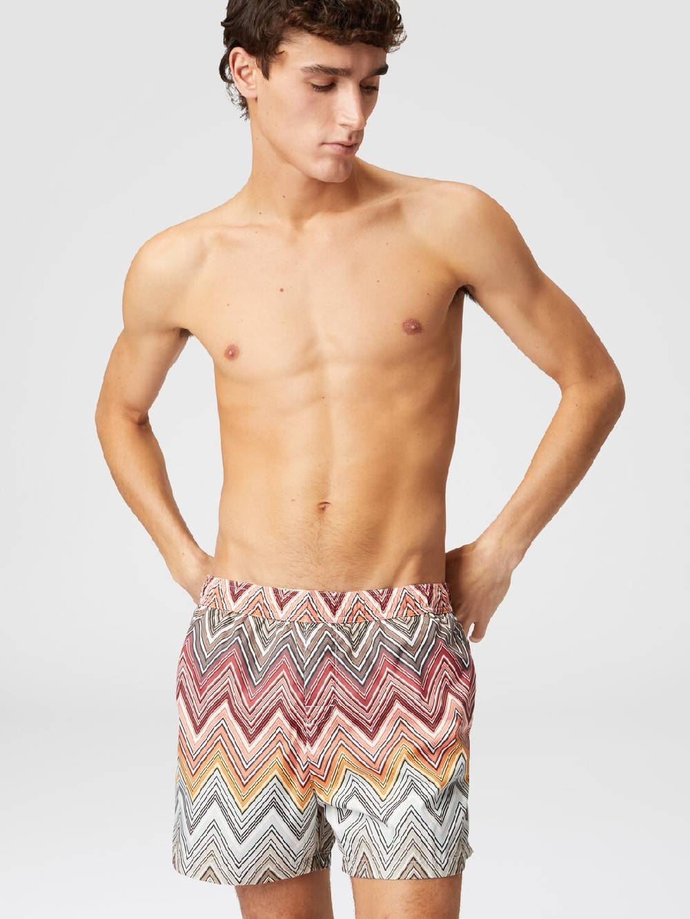 Missoni Boxer mare con stampa macro zig zag In Saldo