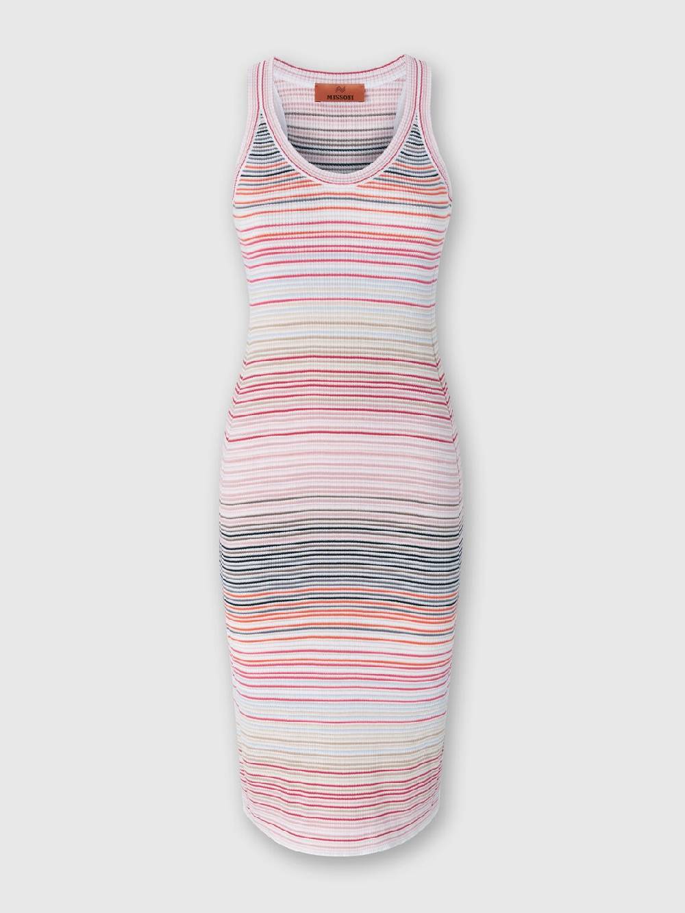 Missoni Abito lungo a righe in cotone e viscosa Nuova