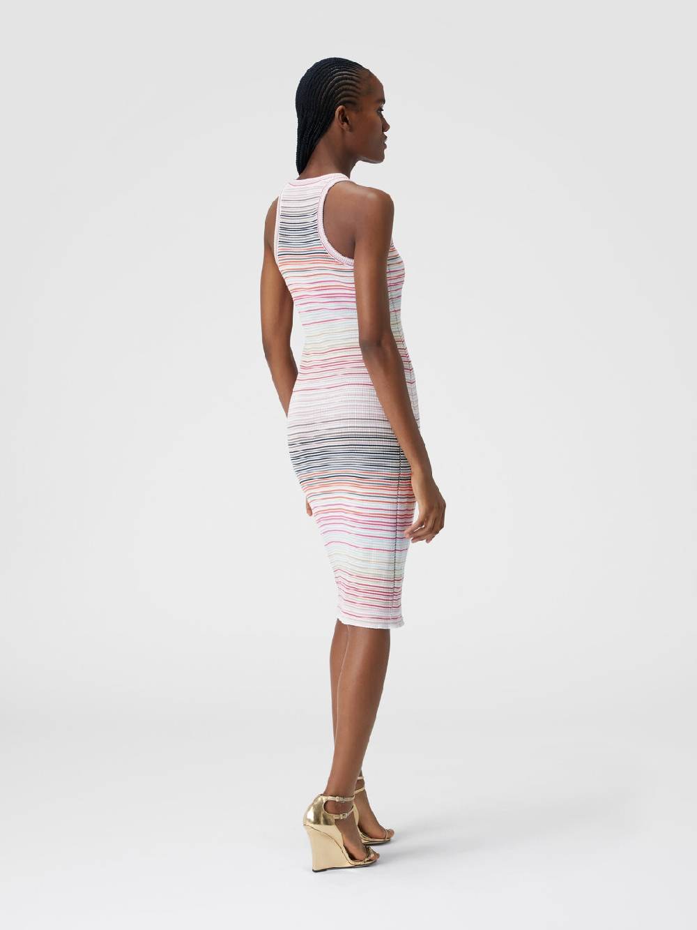 Missoni Abito lungo a righe in cotone e viscosa Nuova
