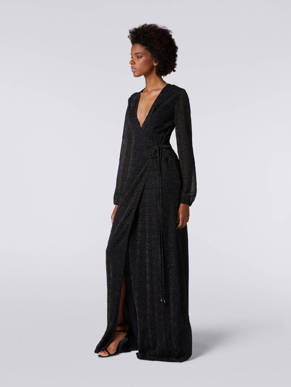 Missoni Abito lungo con scollatura a V in viscosa lamé Spedizione Gratuita