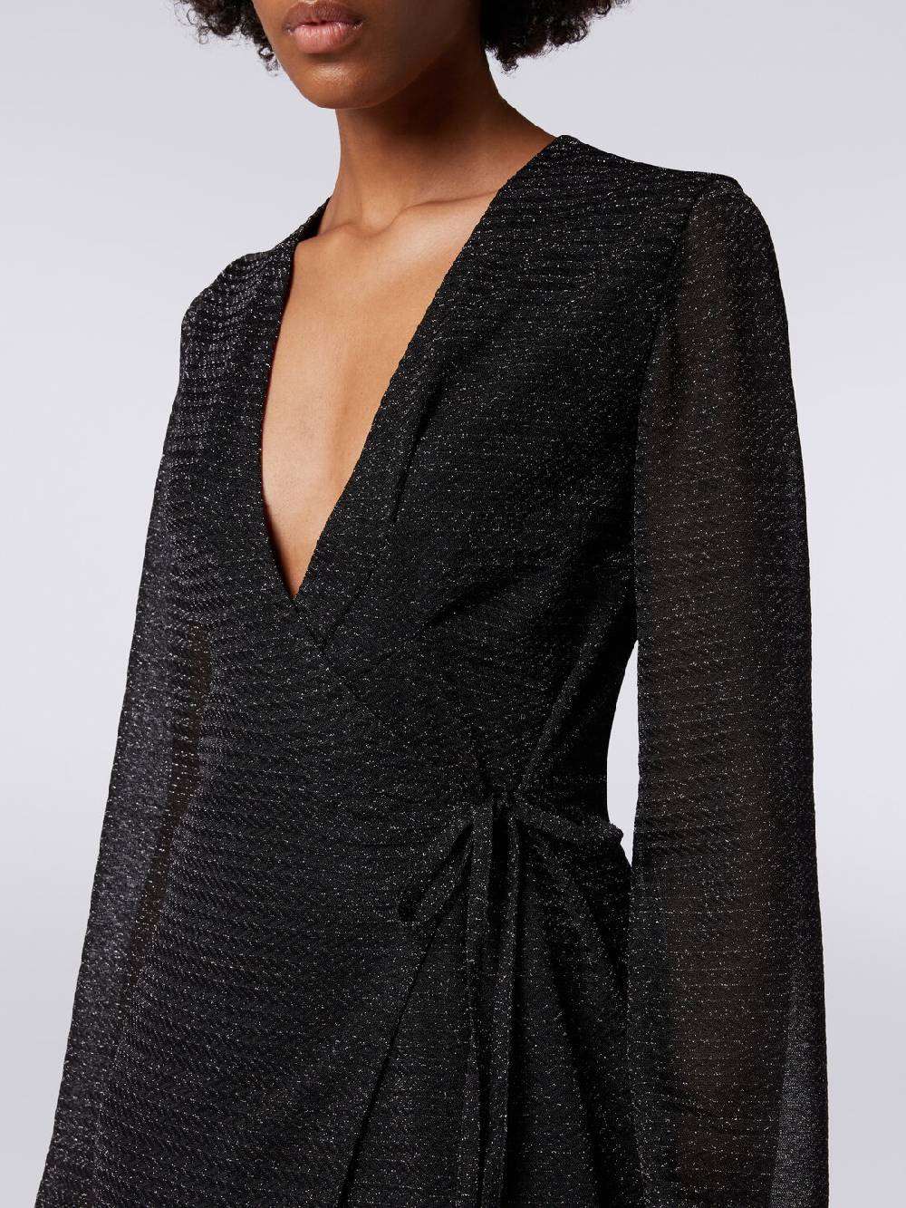 Missoni Abito lungo con scollatura a V in viscosa lamé Spedizione Gratuita