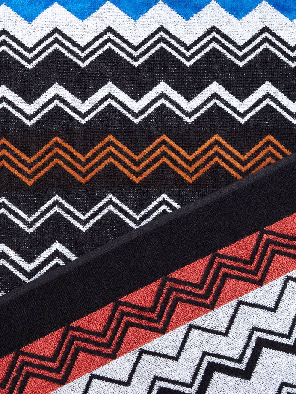 Missoni Telo mare 180x100 cm Neoclassic in spugna di cotone zig zag Consegna Veloce