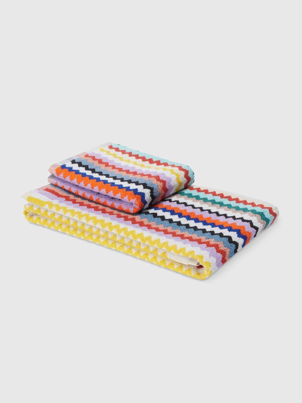 Missoni Set 2 pezzi di asciugamani da bagno Riverbero in spugna di cotone zig zag Promozione Limitata