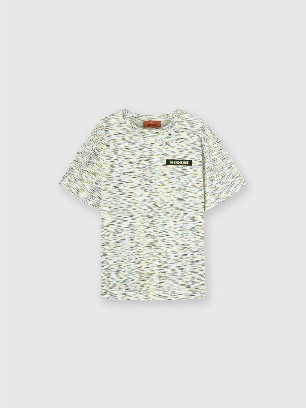 Missoni T-shirt in cotone fiammato con scritta logo Online