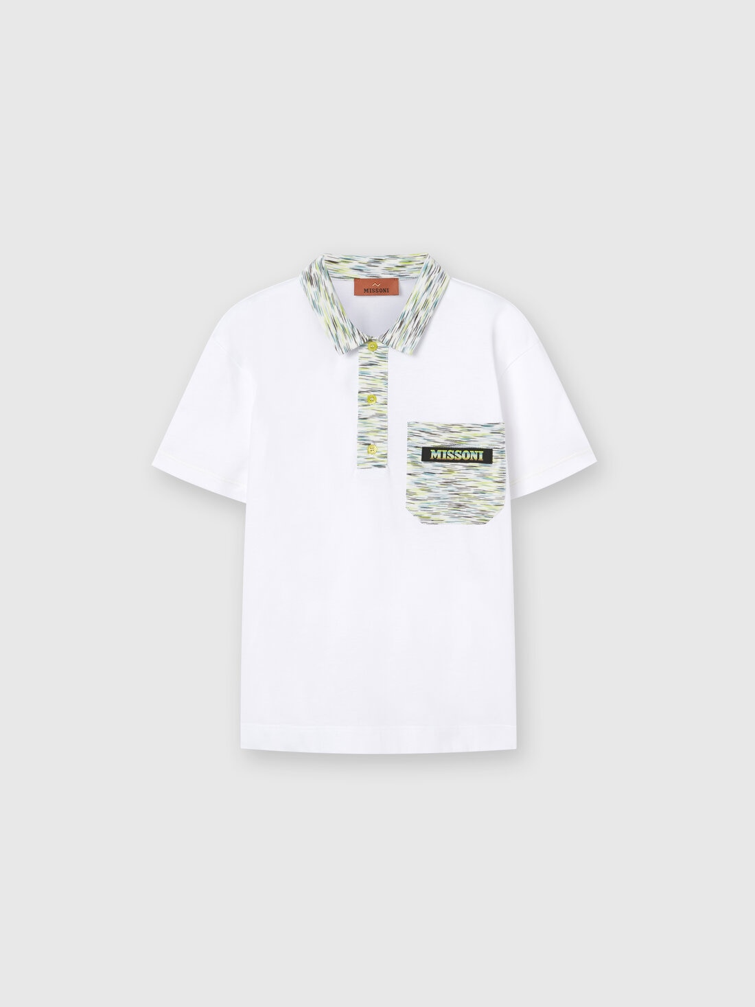 Missoni Polo a maniche corte in cotone con inserti fiammati Outlet