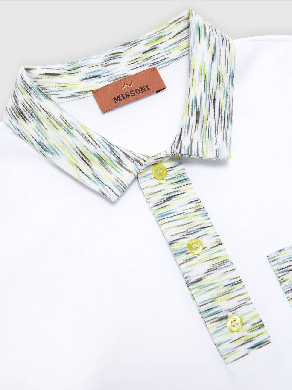 Missoni Polo a maniche corte in cotone con inserti fiammati Outlet