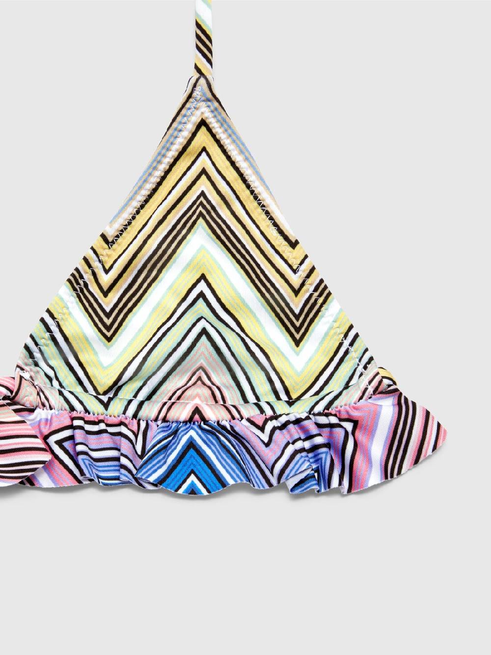Missoni Bikini chevron con volant e scritta logo Hotsell