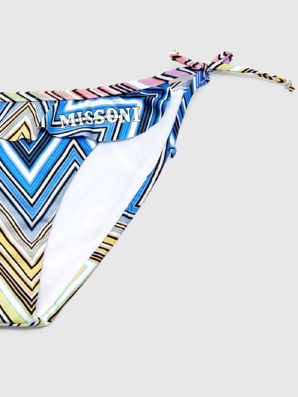 Missoni Bikini chevron con volant e scritta logo Hotsell
