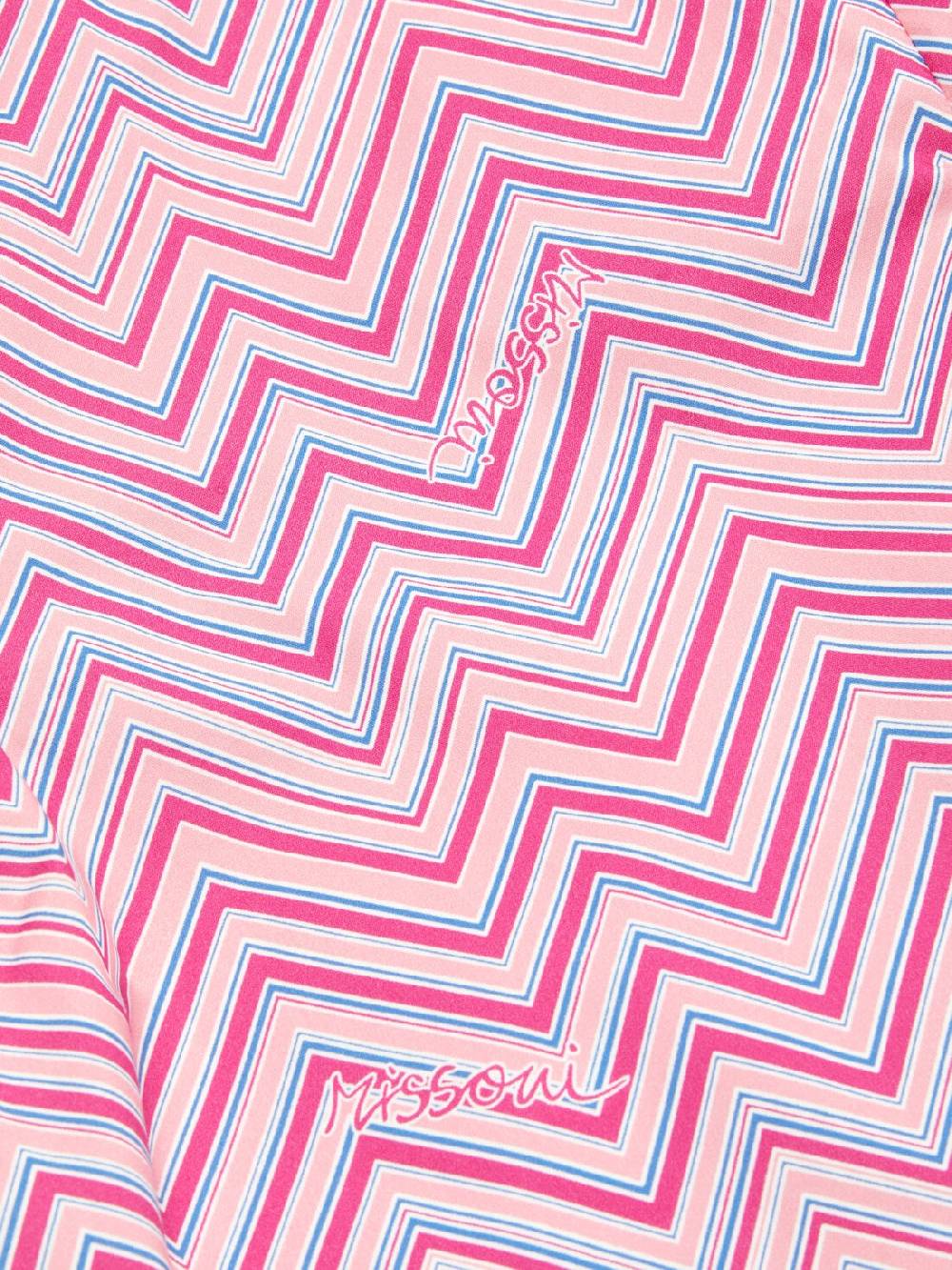 Missoni Abito in cotone con stampa zig zag Vendita Economica