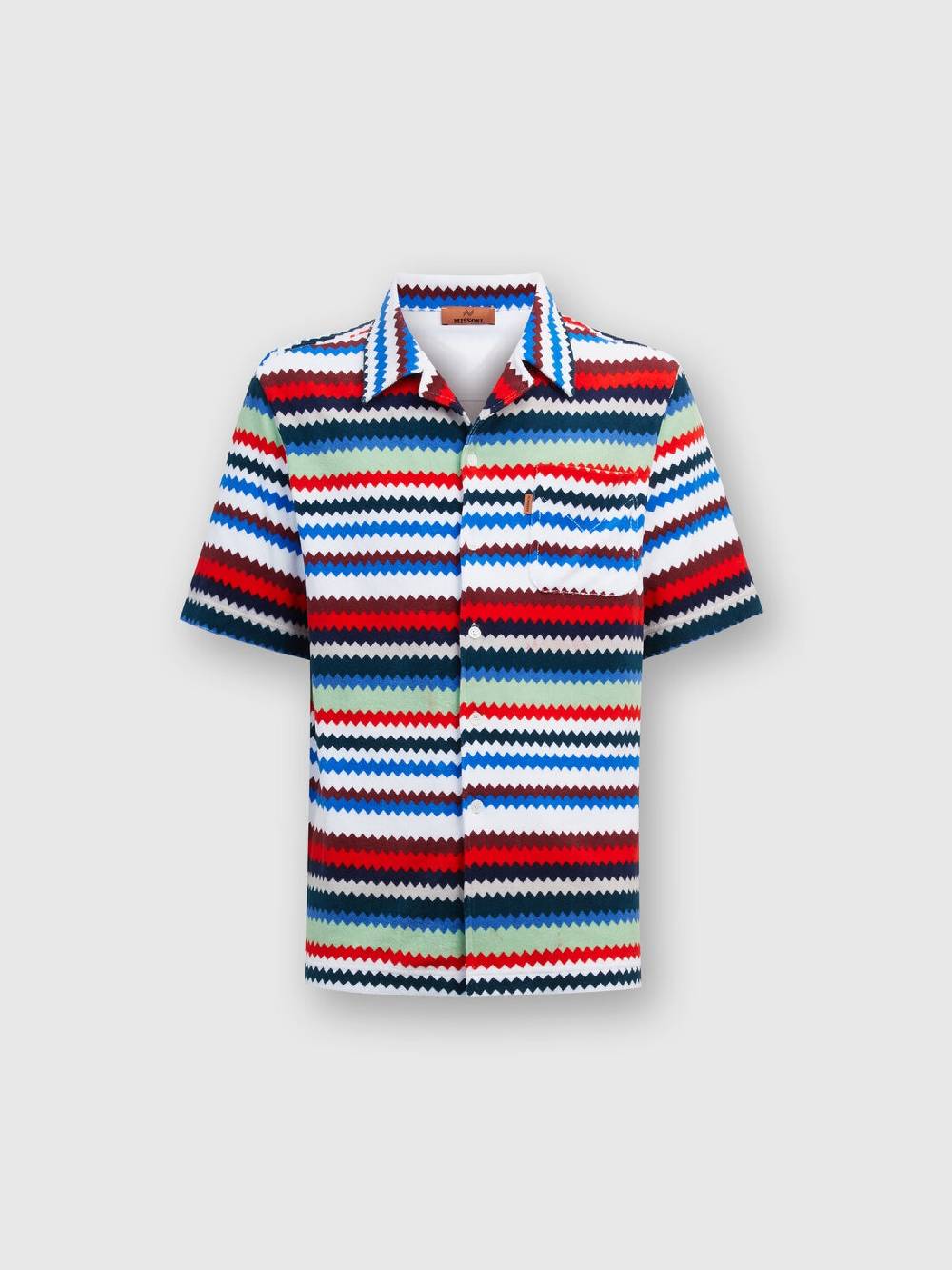 Missoni Camicia a maniche corte modello bowling in spugna zig zag Vendite Flash