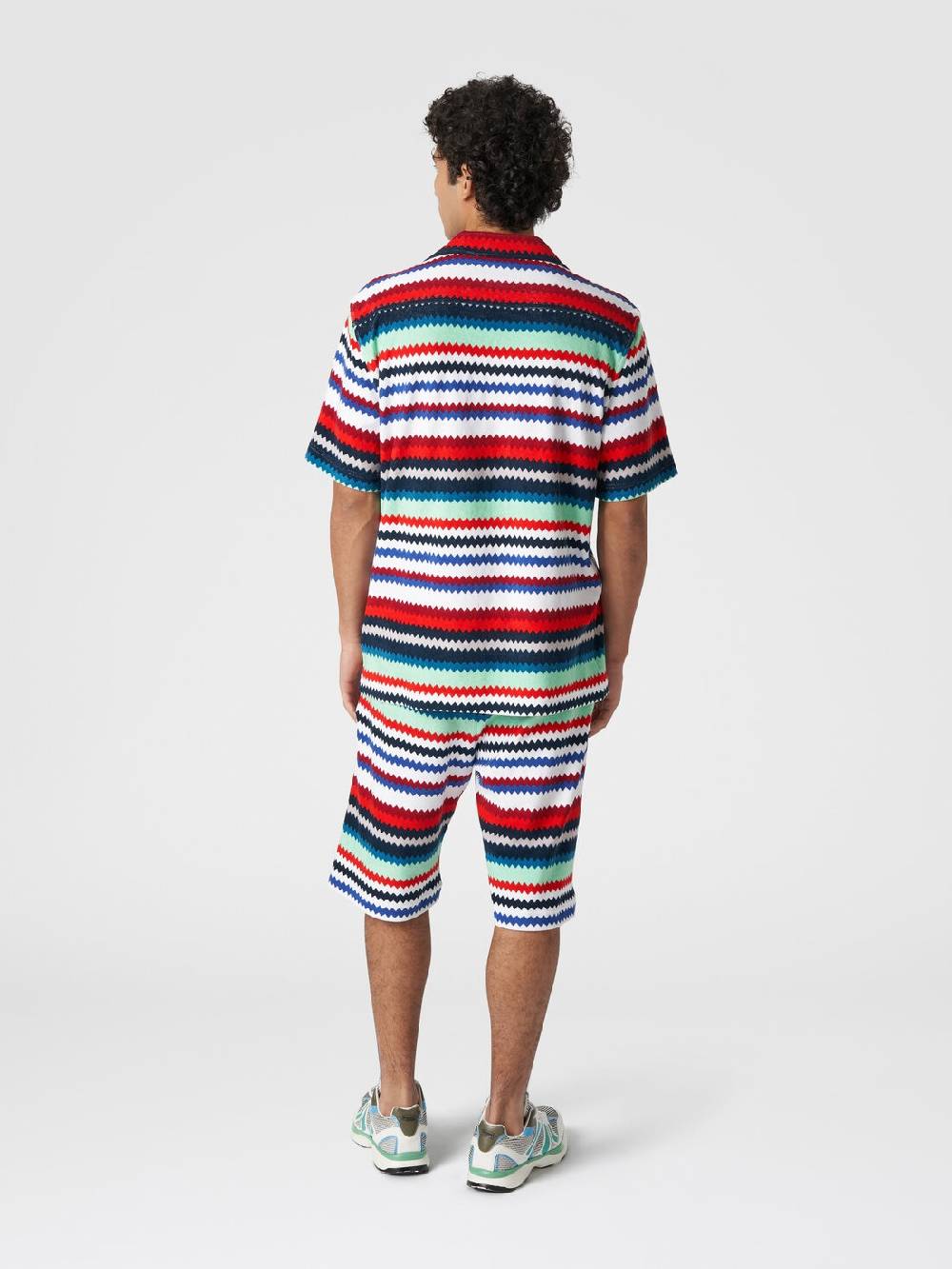Missoni Camicia a maniche corte modello bowling in spugna zig zag Vendite Flash