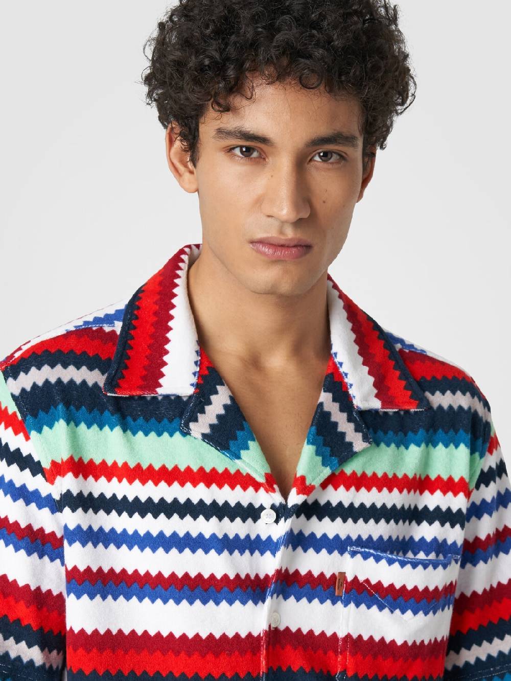 Missoni Camicia a maniche corte modello bowling in spugna zig zag Vendite Flash