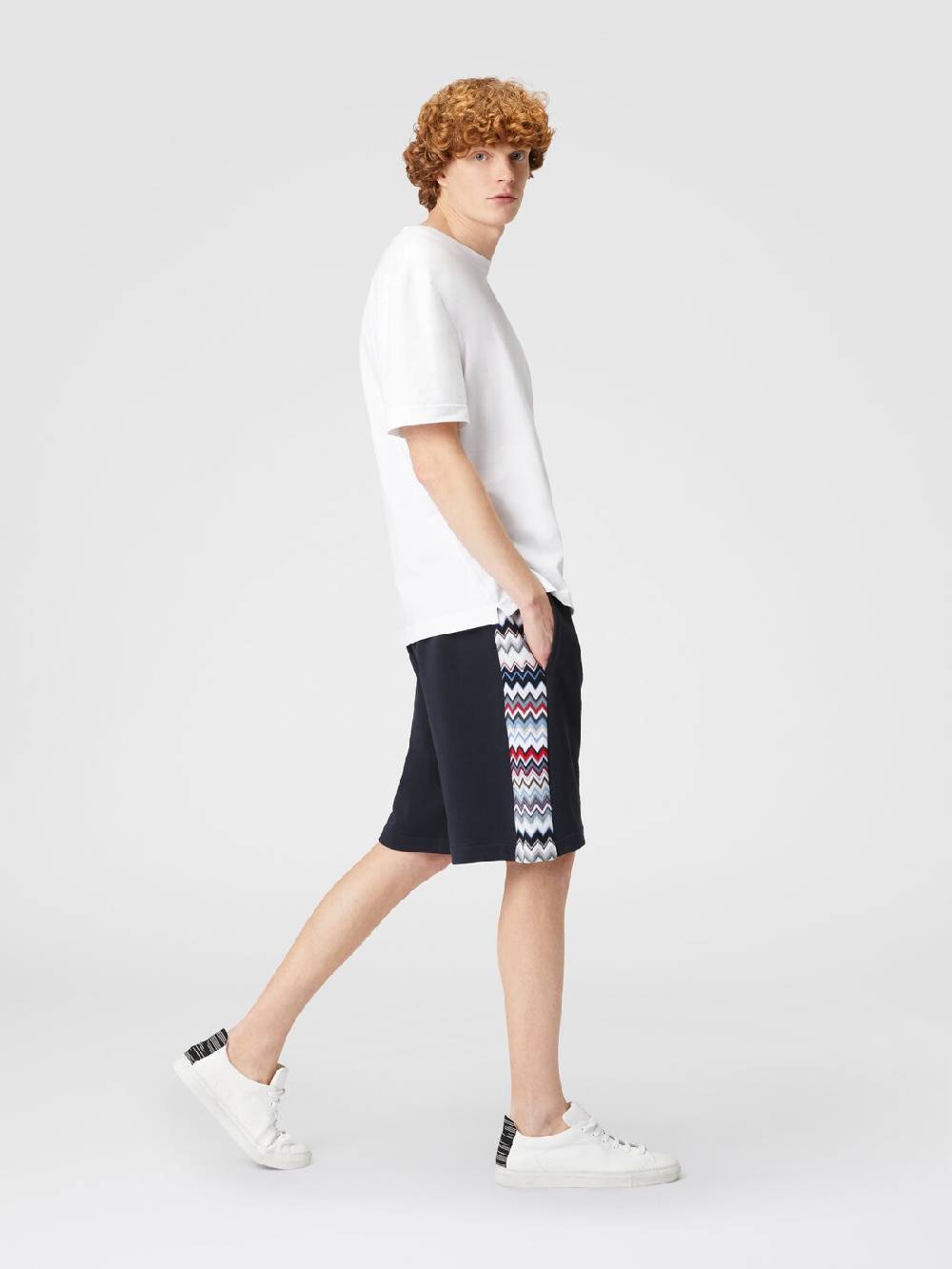 Missoni Shorts in cotone con inserti chevron In Saldo