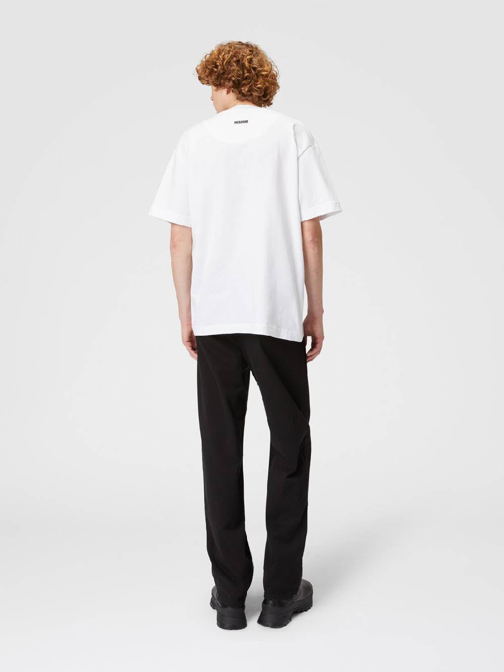 Missoni T-shirt in jersey di cotone con ricamo zig zag Nuova