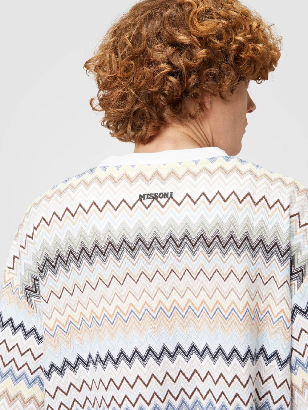 Missoni T-shirt con motivo zig zag e logo posteriore Moda