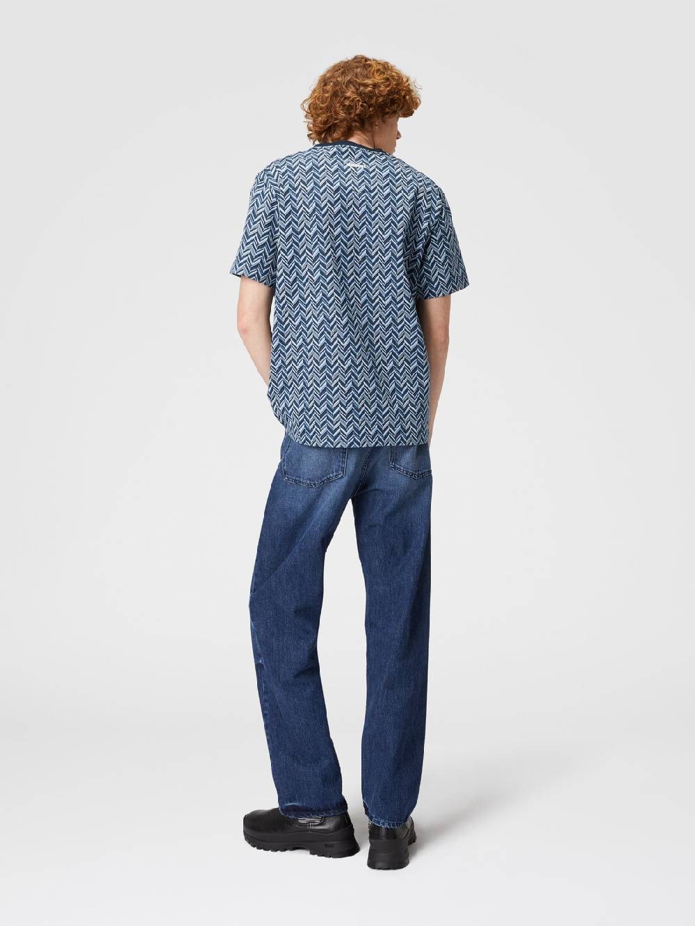 Missoni T-shirt in jersey di cotone jacquard zig zag 2025