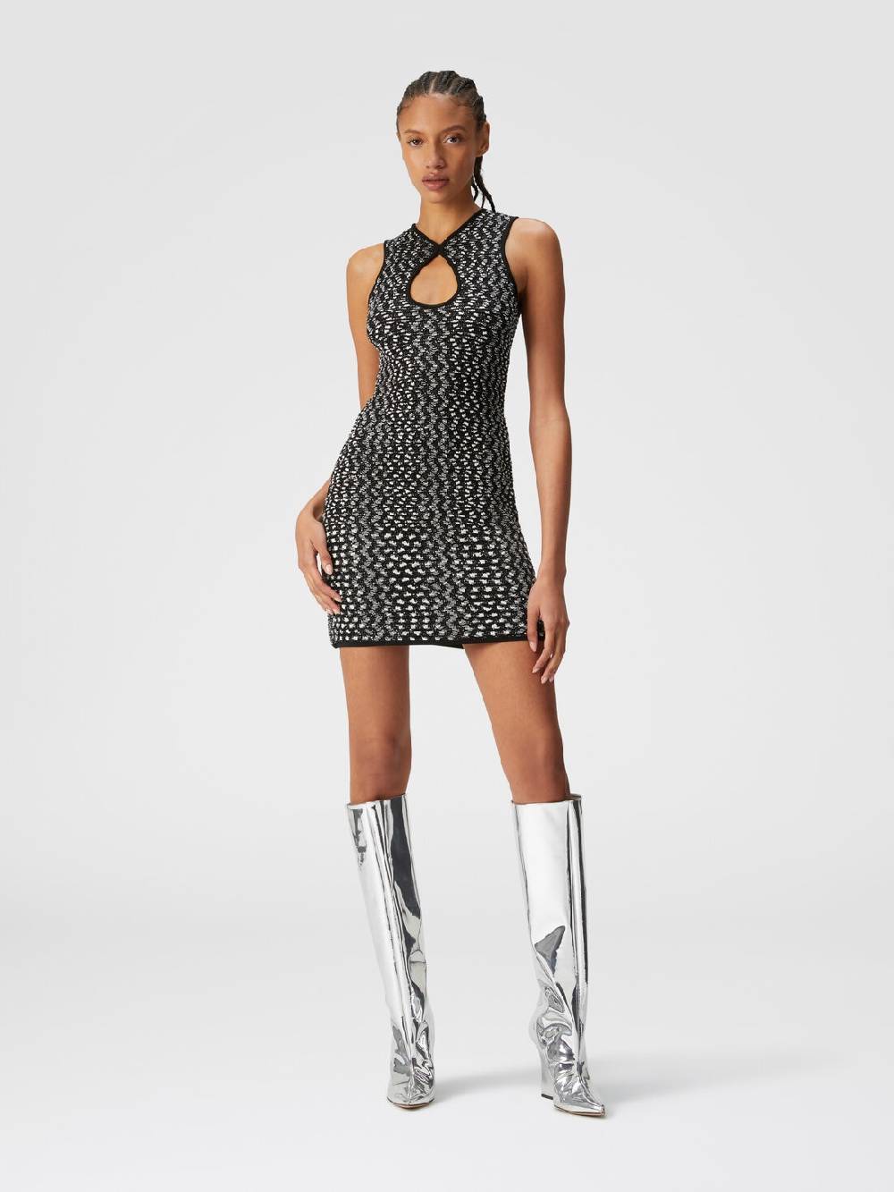 Missoni Mini-abito senza maniche zig zag con paillettes Italia