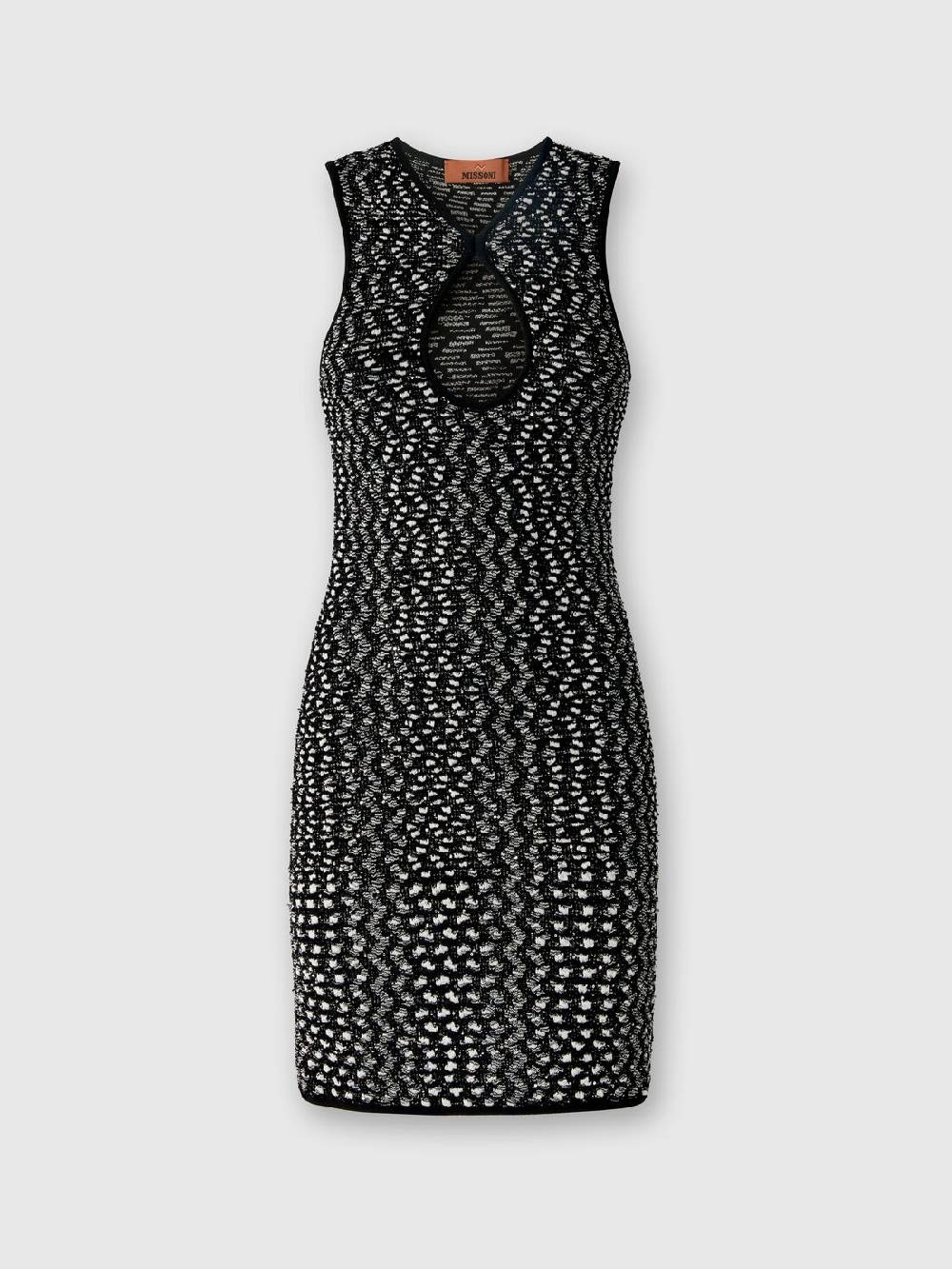 Missoni Mini-abito senza maniche zig zag con paillettes Italia