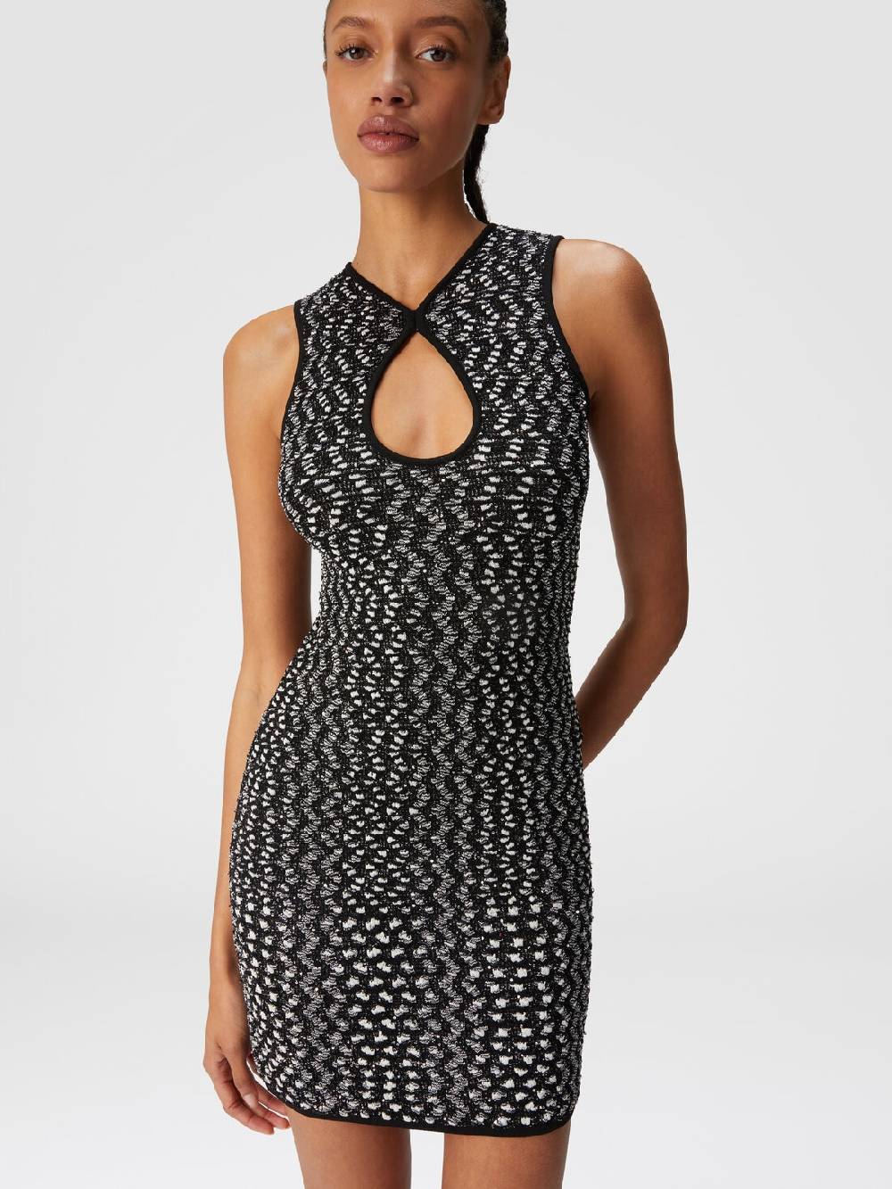 Missoni Mini-abito senza maniche zig zag con paillettes Italia