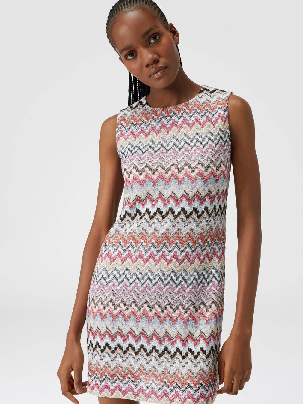 Missoni Mini-abito in misto viscosa lamé zig zag Qualità