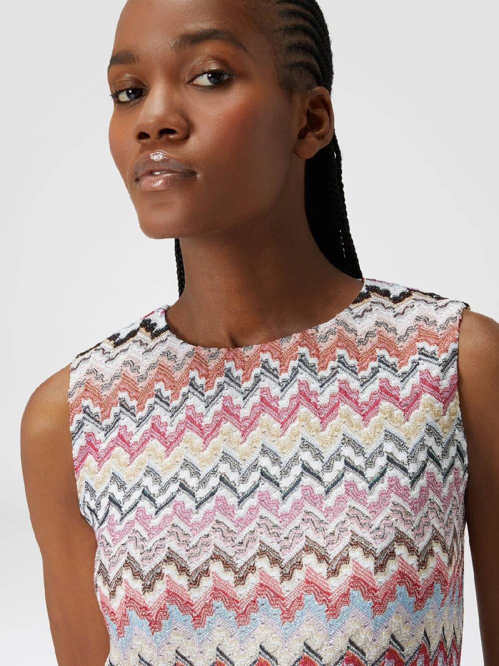 Missoni Mini-abito in misto viscosa lamé zig zag Qualità