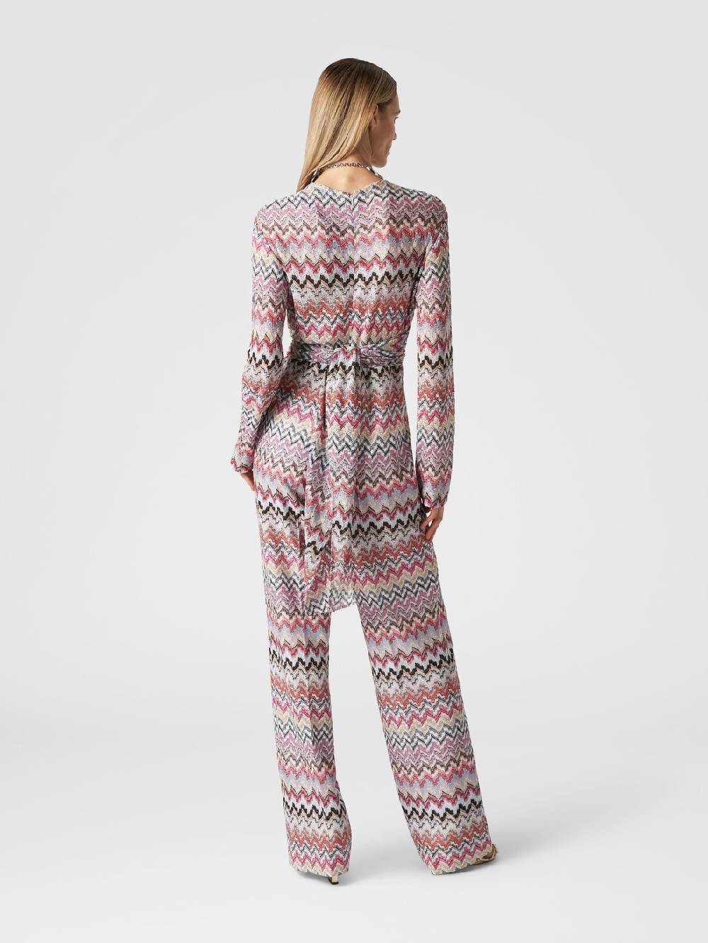 Missoni Tuta lunga in viscosa lamé zig zag Vendita