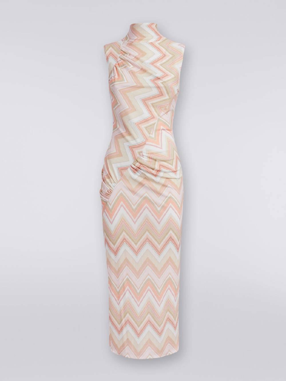 Missoni Abito longuette in viscosa zig zag con arricciature Soddisfazione Garantita