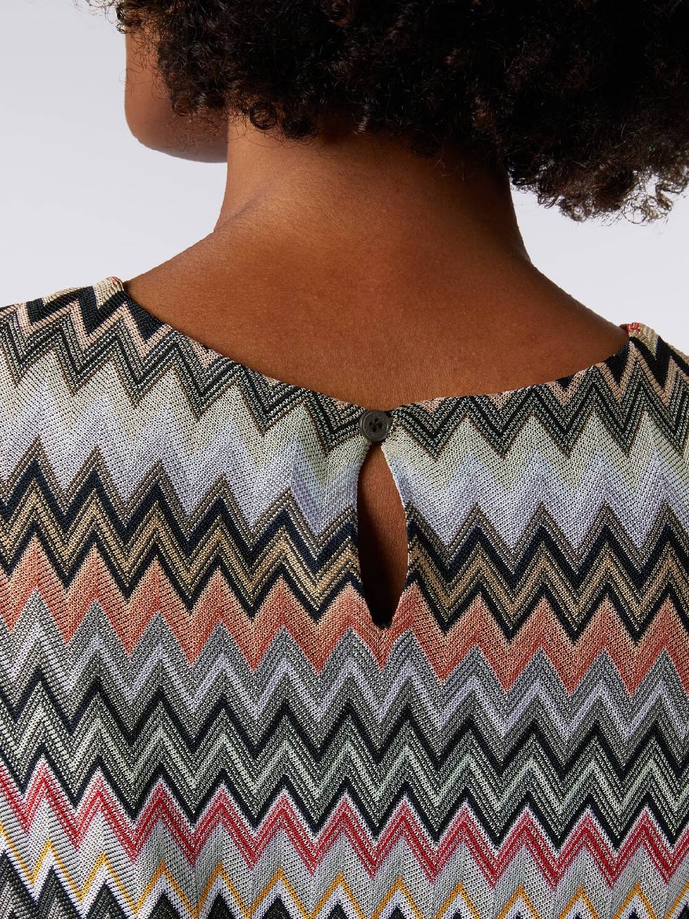 Missoni Abito a maniche corte in cotone e viscosa zig zag Acquista Ora