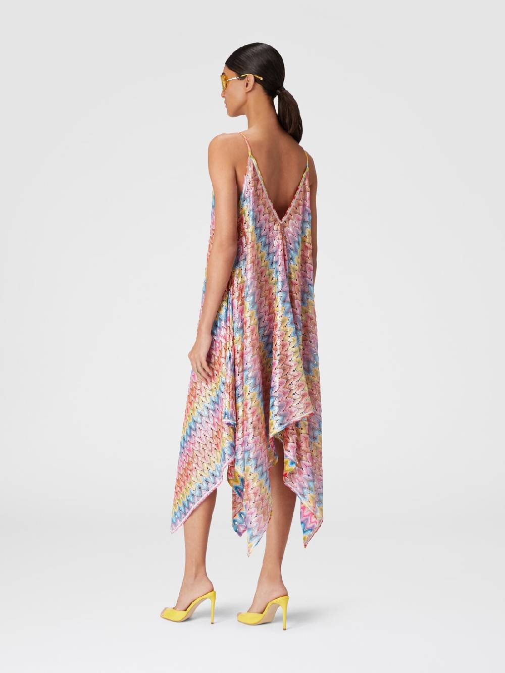 Missoni Abito copricostume a foulard in pizzo spalmato Shopping Online