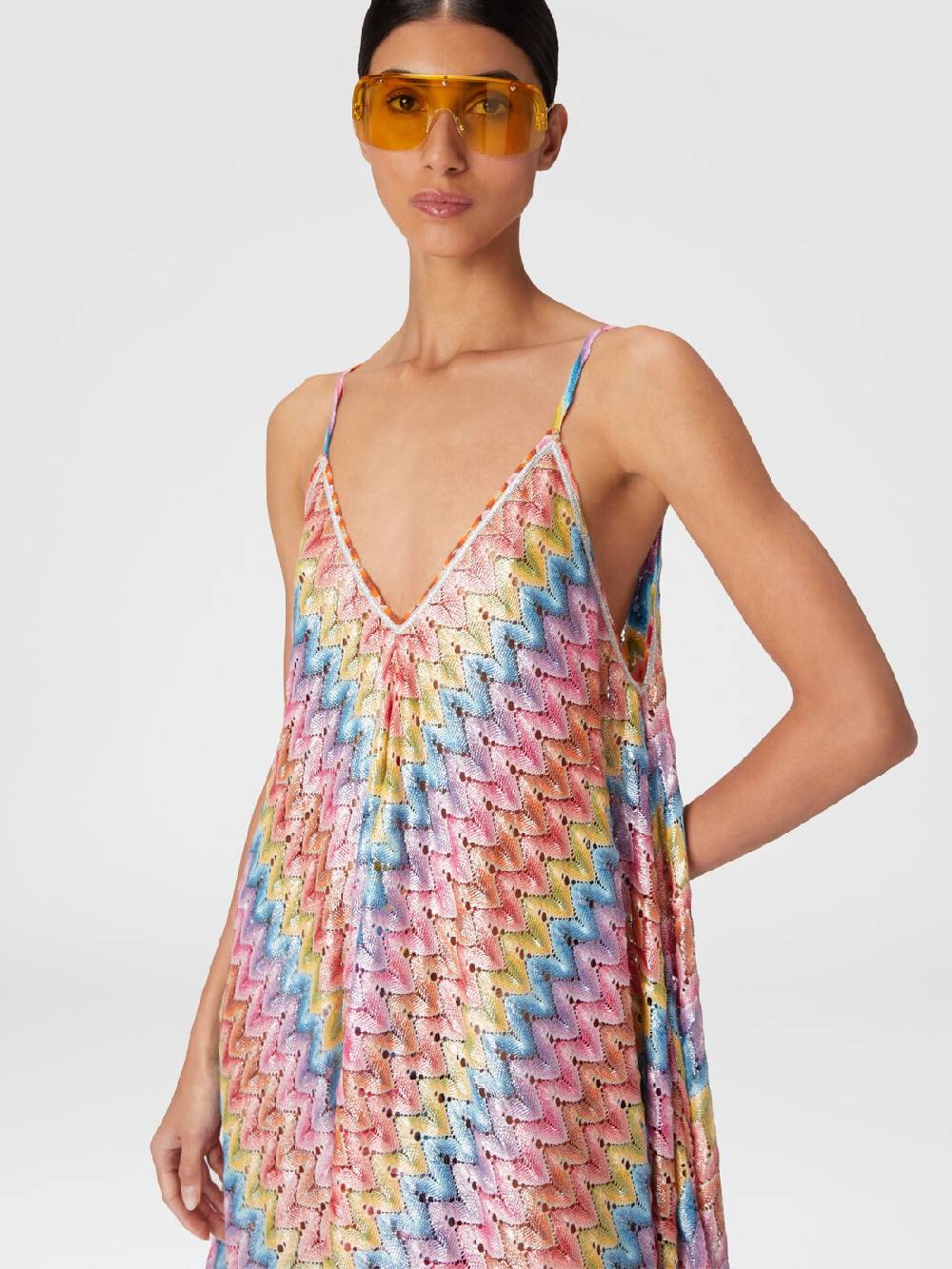 Missoni Abito copricostume a foulard in pizzo spalmato Shopping Online