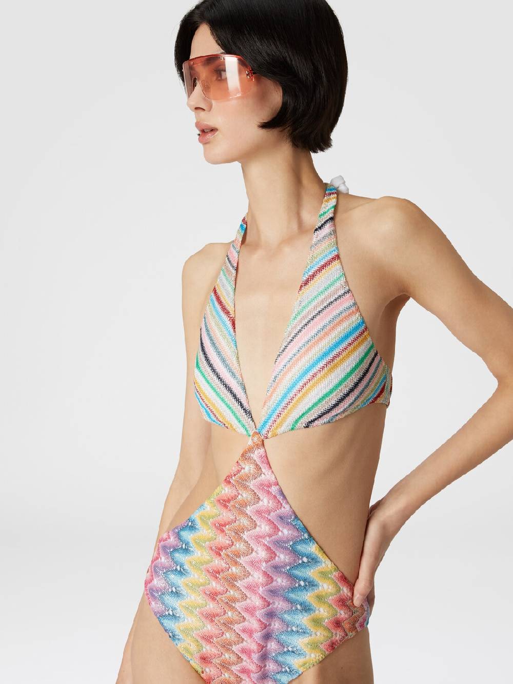 Missoni Costume intero patchwork con dettagli cut out Prezzo Ridotto