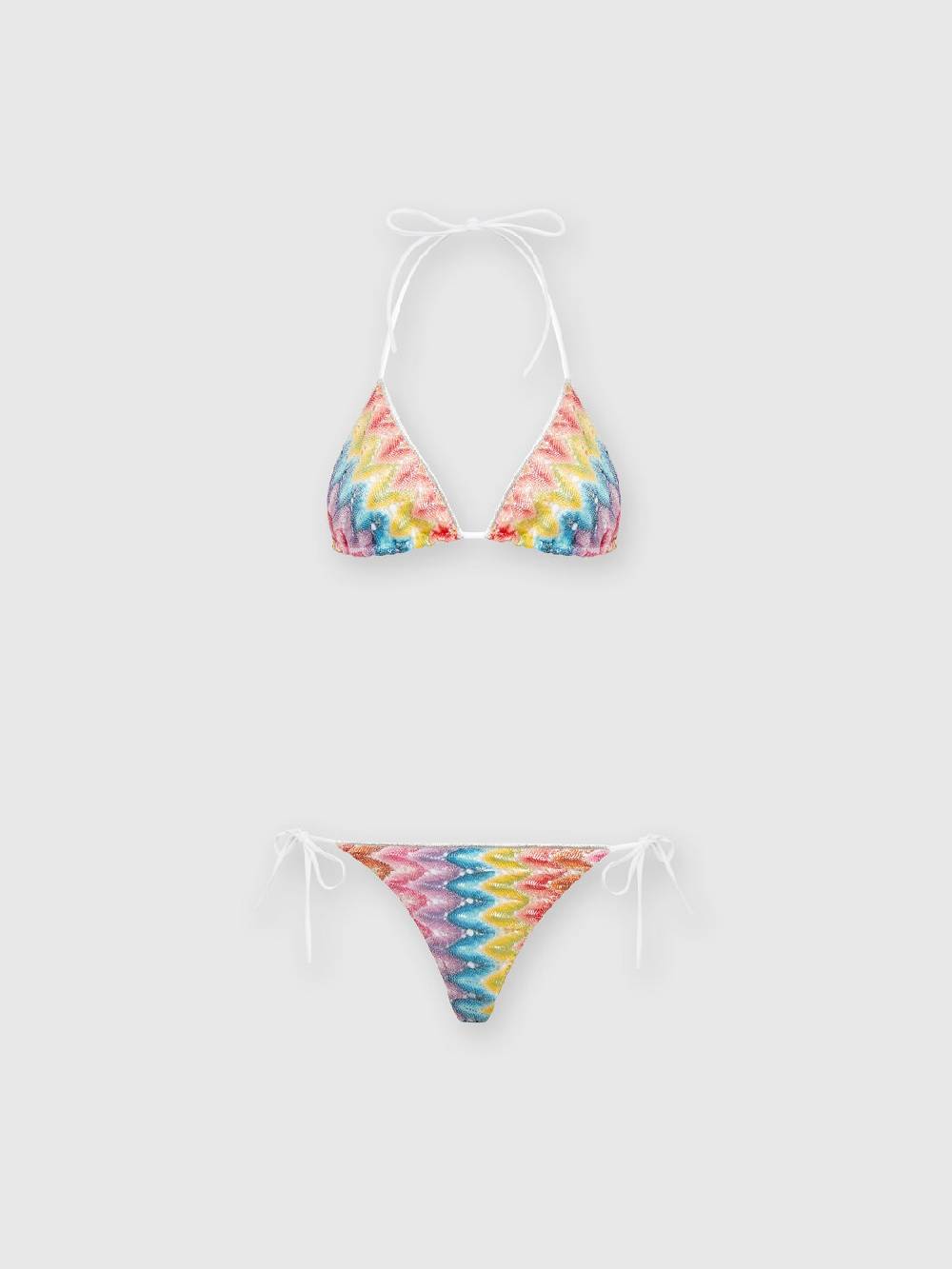 Missoni Bikini in pizzo di misto cotone spalmato Sottocosto