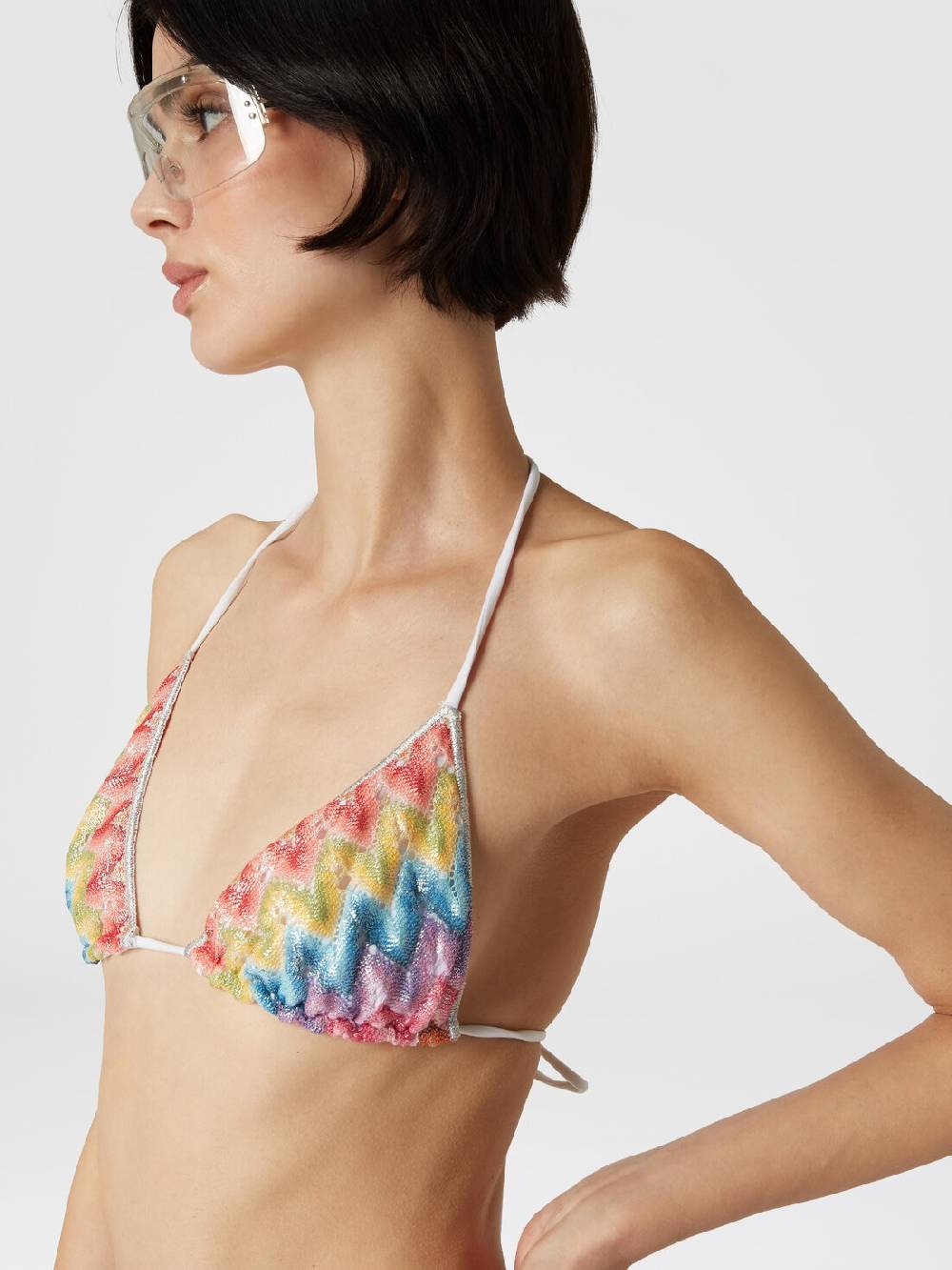 Missoni Bikini in pizzo di misto cotone spalmato Sottocosto