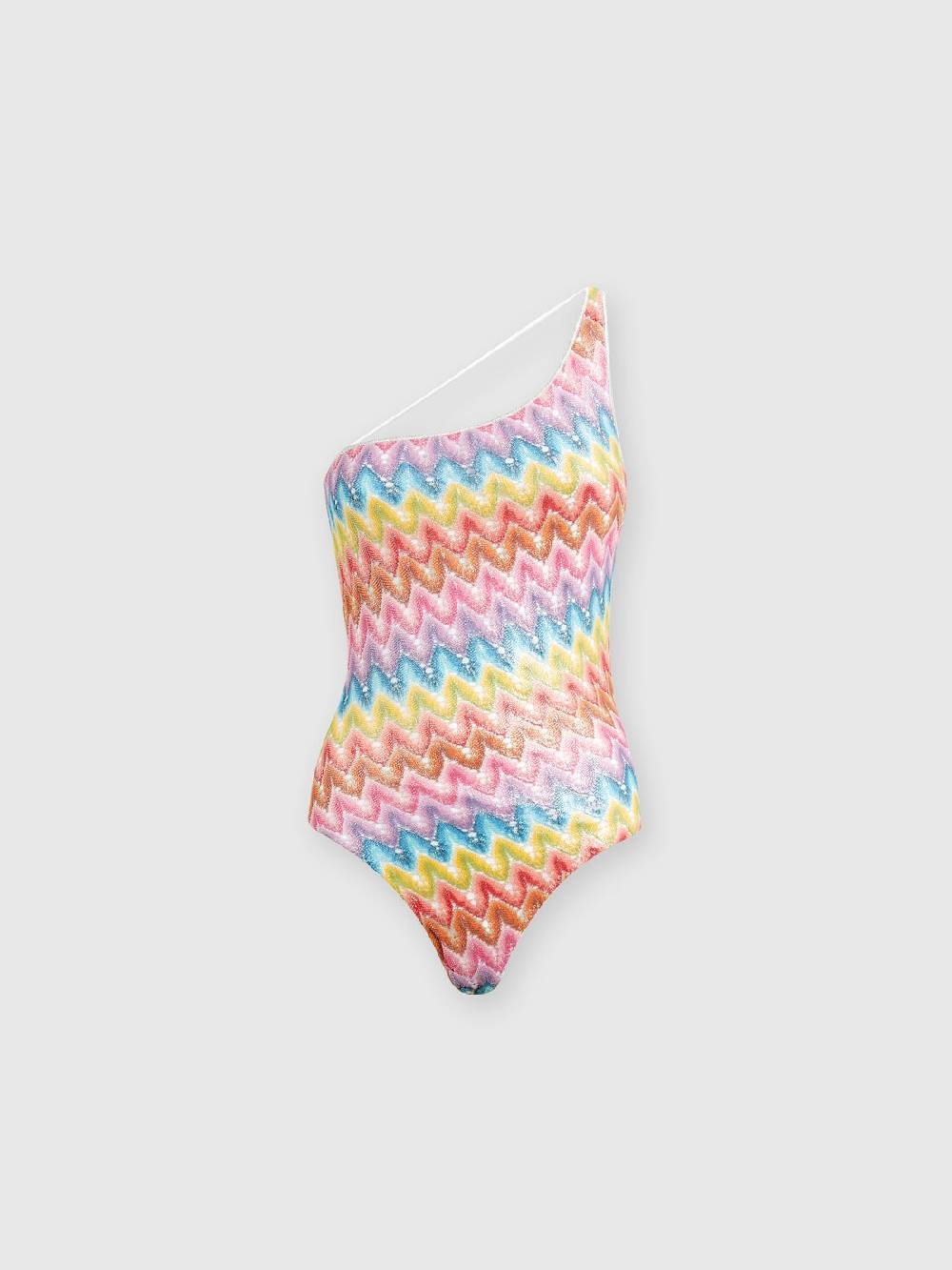 Missoni Costume intero monospalla in pizzo spalmato Convenienza